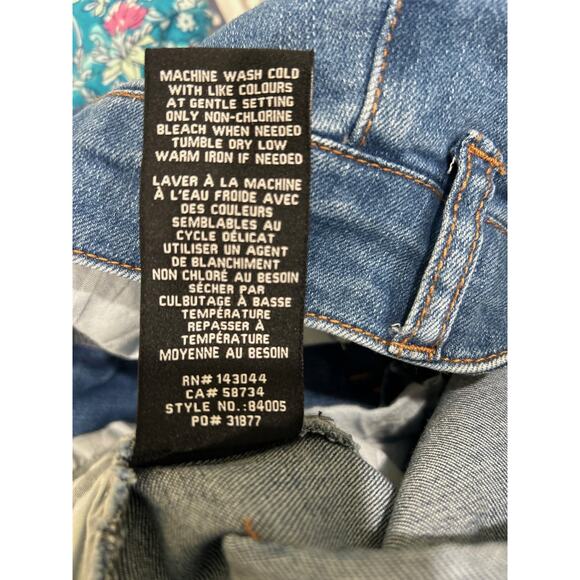 Bagatelle High Rise Wide Leg Medium Blue Jeans Contrast Trim 28 x 30 - Picture 7 of 8